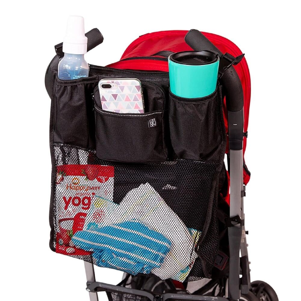 J.L. Childress Cups N Cargo Universal Stroller Caddy Organizer Black NEW
